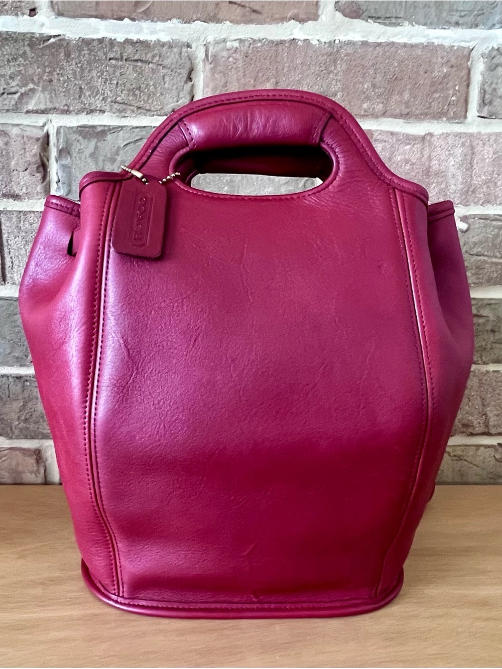 Vintage Coach Drawstring Backpack In Red #9994. Made … - Gem